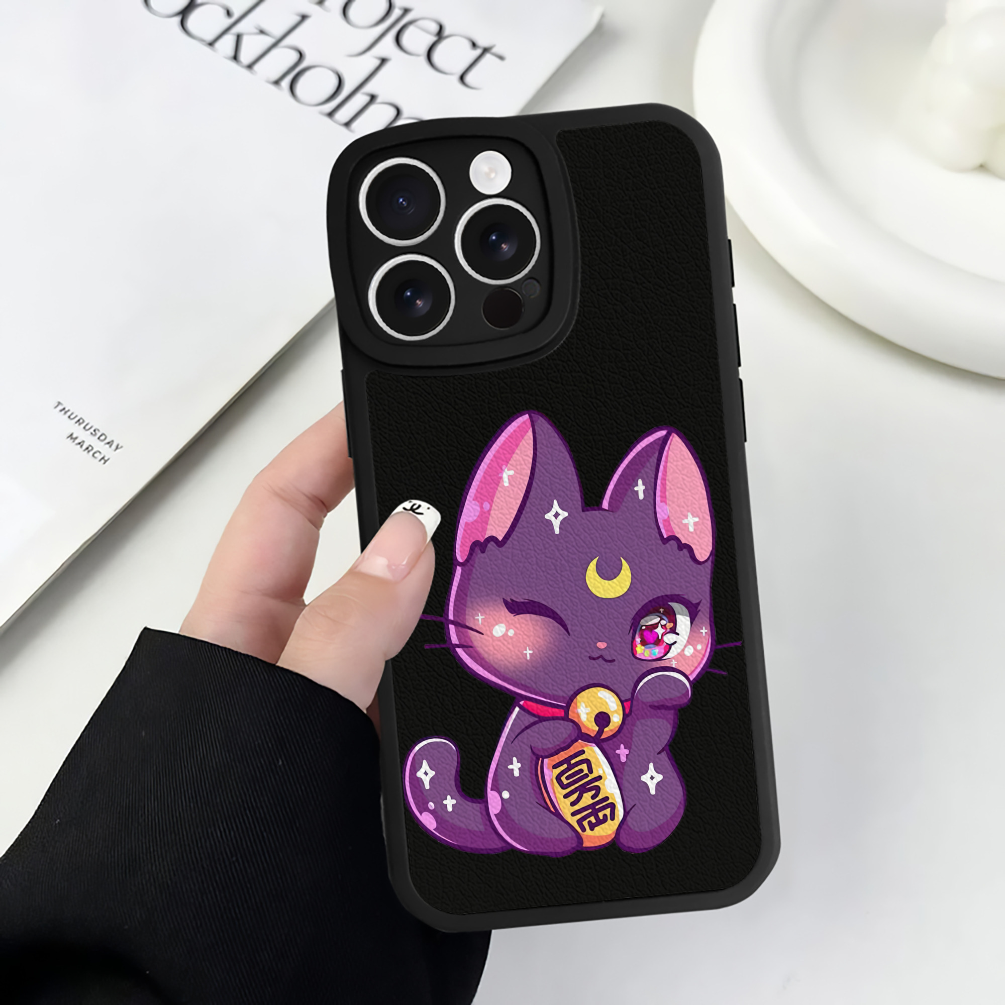 （画像用） 美少女戦士セーラームーン Sailor Moon 【iPhone 16シリーズ対応】シリコンスマホケース（レザー調） 材質：シリコン